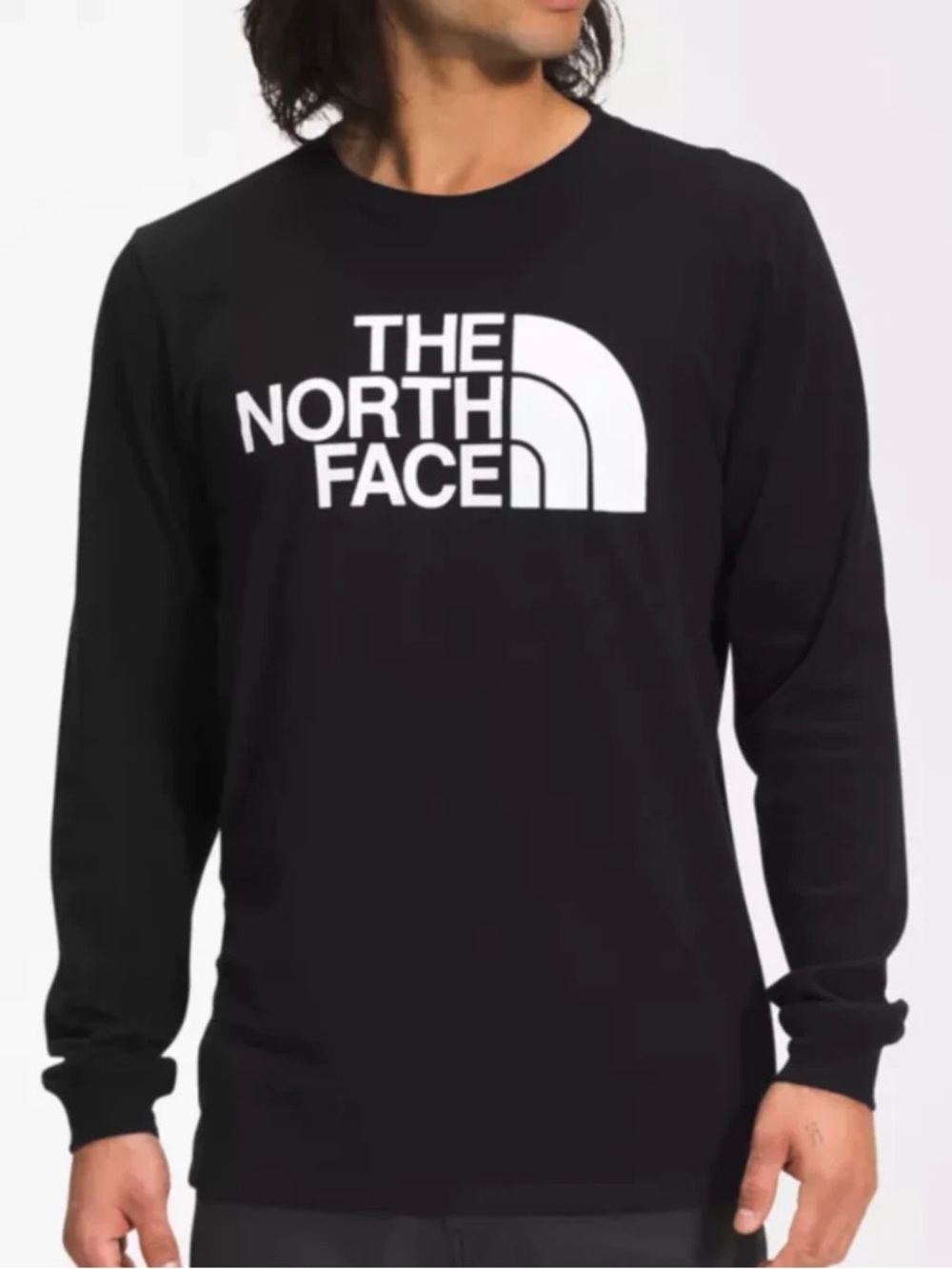 The North Face Long-Sleeve Half Dome Tee Men's Medium Black Shirt Top